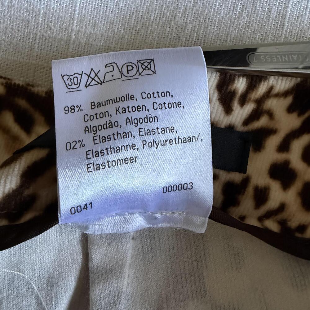 Betty Barclay Pants Womens 38 US 8 Animal Print Corduroy Bootcut Stretch Party - Picture 10 of 14